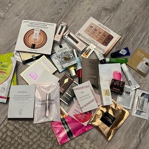 Huge 40 Piece Bundle Lot of Skincare, Cosmetic, Fragrance & Hair Samples